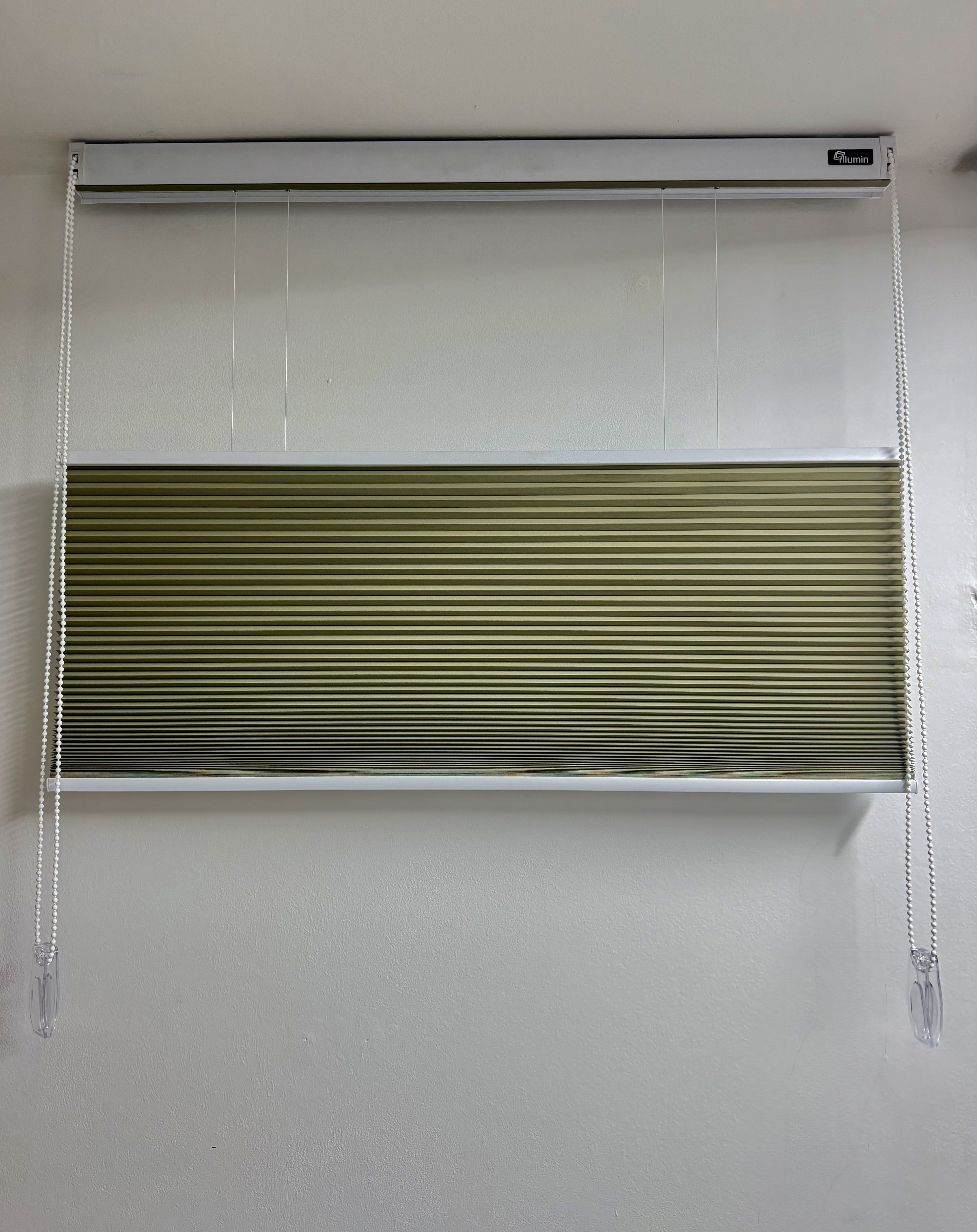 Honeycomb shade in a modern interior